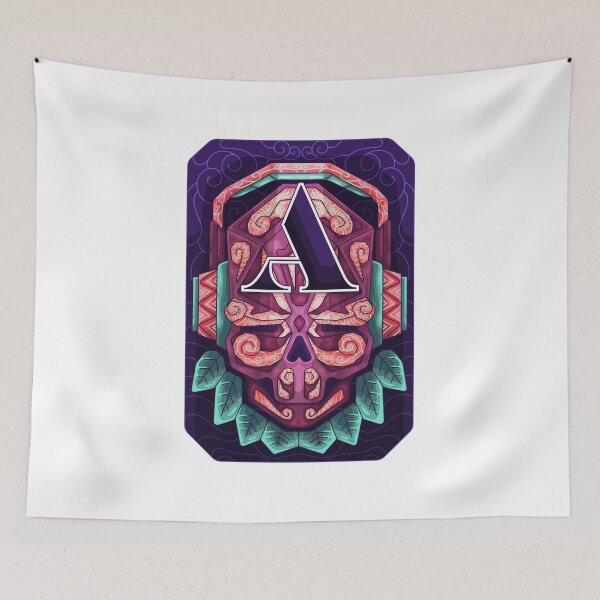 Item preview, Letter A Skull with Headset Design designed and sold by DeoDude.