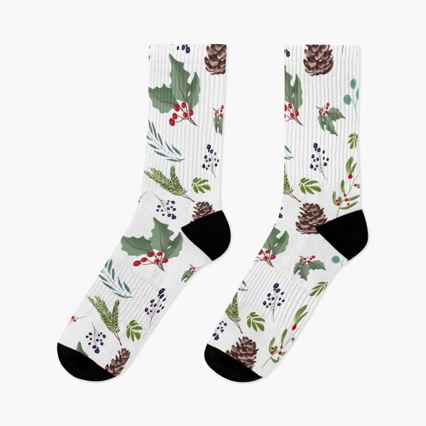 Item preview, Holly berry,mistletoe Christmas, festive  pattern  designed and sold by MariaMarinova.
