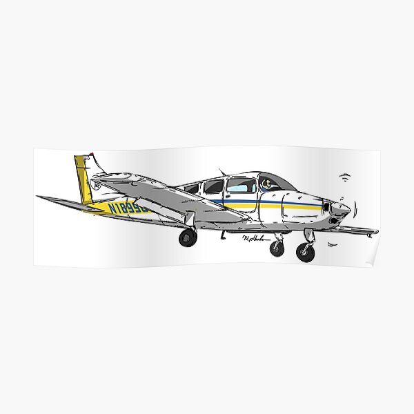 Beechcraft Musketeer N18990 Poster