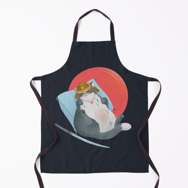 Item preview, Cute Japanese samurai Cat in colorful design designed and sold by Art-for-World.