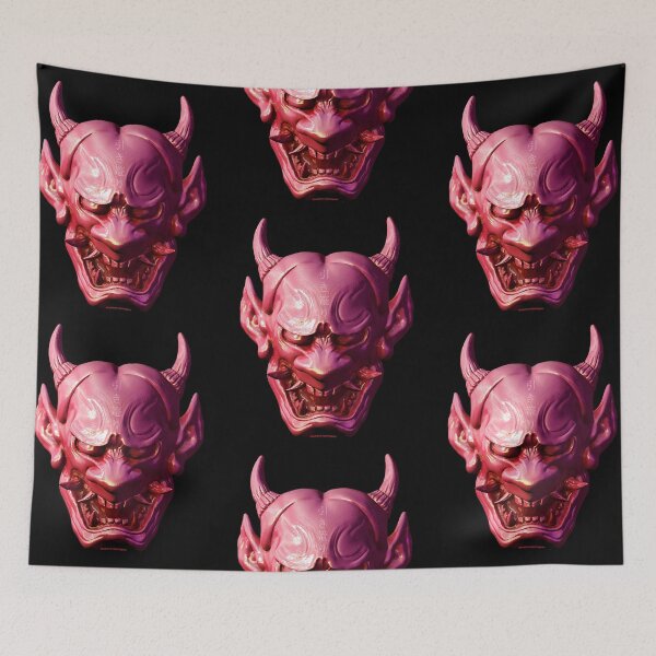 Item preview, Red Japanese Mask designed and sold by hiki-komori.