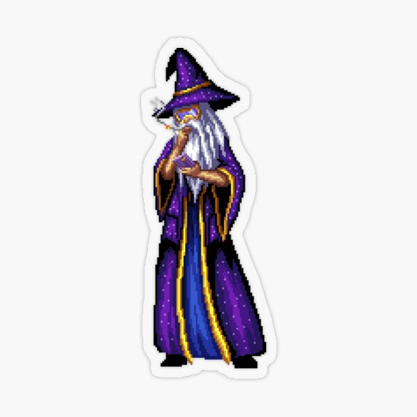 Smoke Break Wizard Transparent Sticker