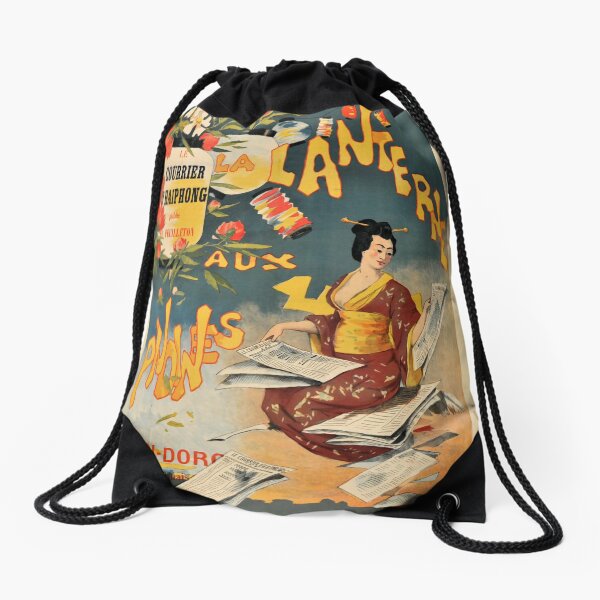 Aperçu de l'œuvre retro la lanterne aux pivoines botan doro publie dans le courrier dhaiphong vintage reclame créée et vendue par CorasPosters.