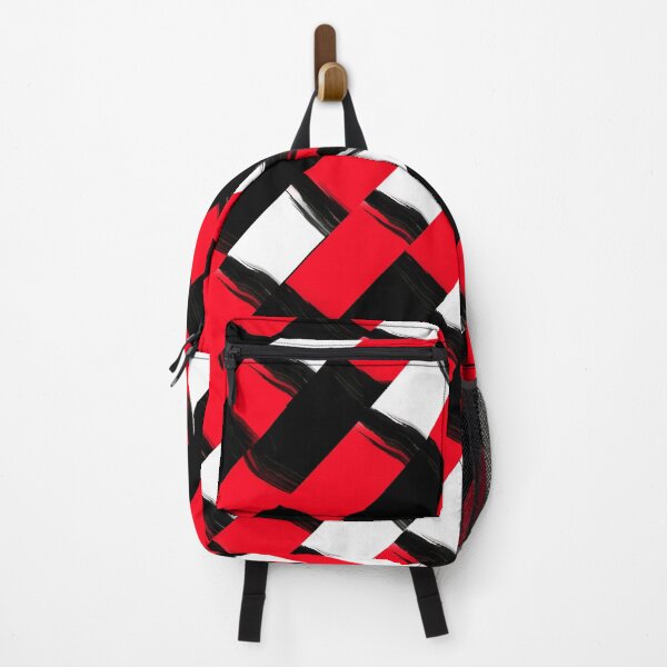 Item preview, Red Black Diagonal Modern Unique Hypnotic Geographic Pattern designed and sold by ChromaticAddict.