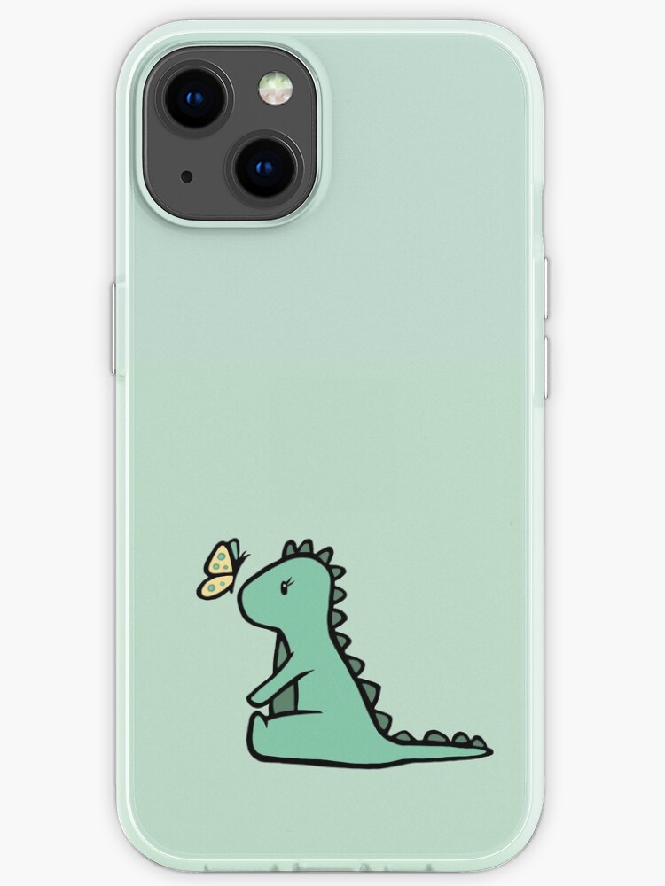 Mint Green Dino Iphone Case For Sale By Haliemesko Redbubble