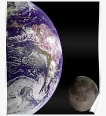 The Earth and the Moon Poster