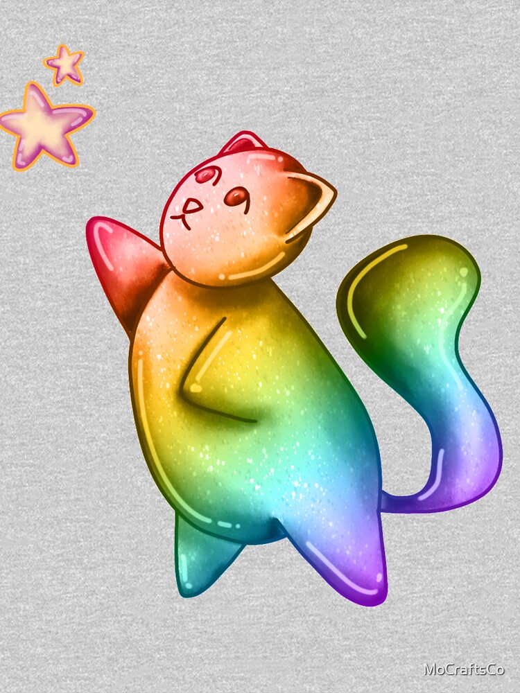 Bubble Cat, Rainbow Galaxy Bubble Cat, Reach For The Stars by MoCraftsCo
