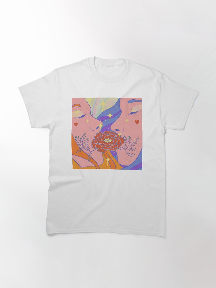 Alternate view of Floral Kiss 60s Retro Groovy Psychedelic Vintage Classic T-Shirt
