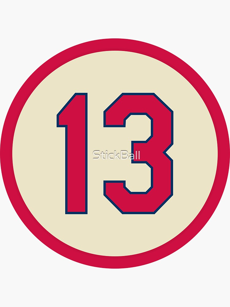 Matt Carpenter #13 Jersey Number Sticker for Sale by StickBall