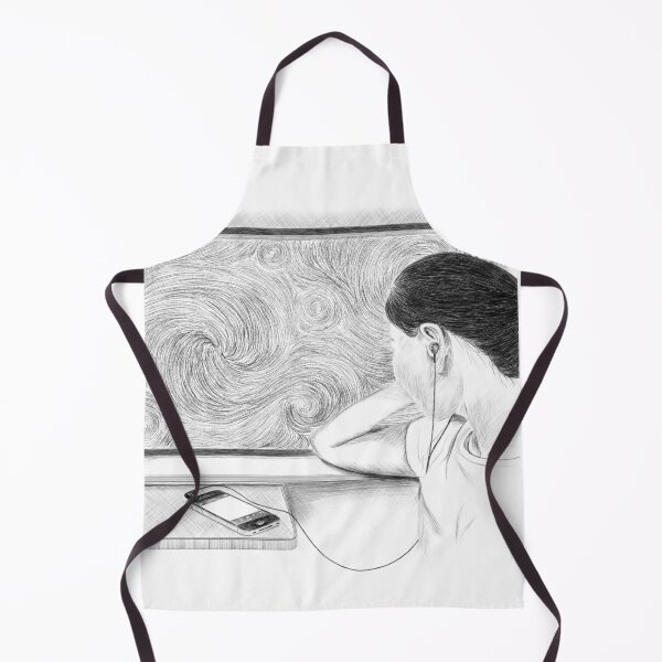 Item preview, Illustration of a girl looking at the starry sky outside the window of a train designed and sold by iswenyi.