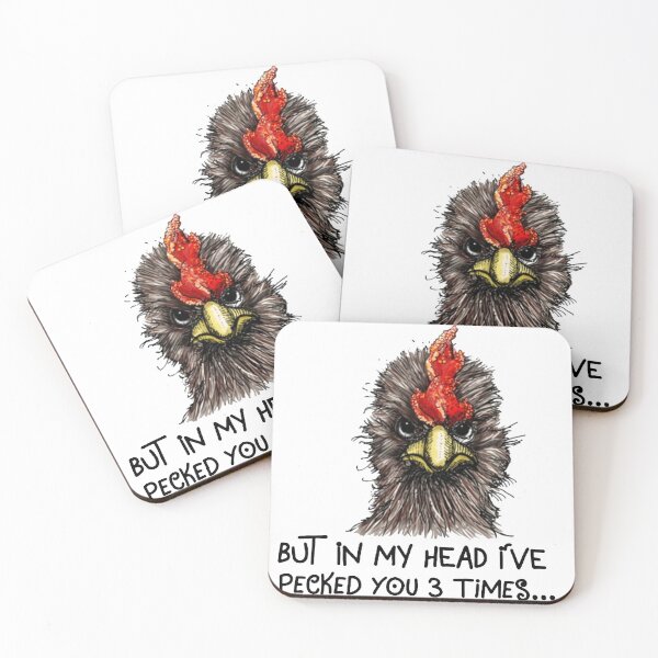 Item preview, I may look calm but in my head I've pecked you 3 times funny chicken gift for chicken lovers farmers designed and sold by Season43.