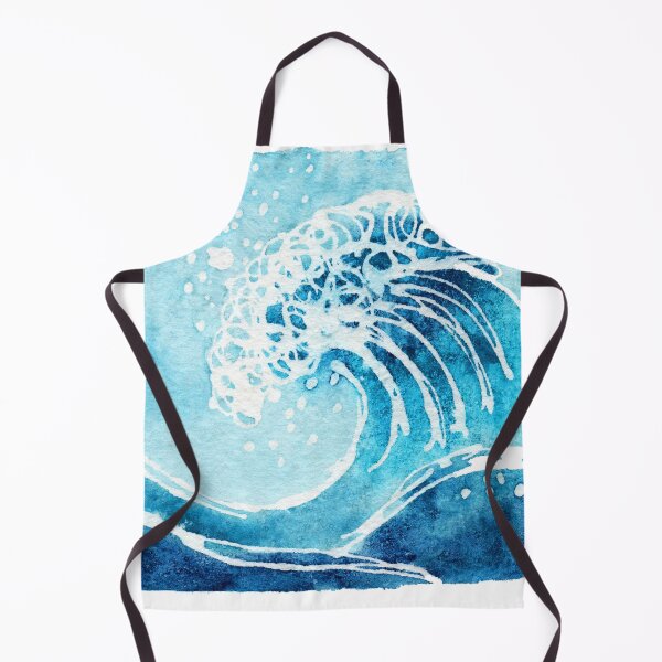 Item preview, Watercolor Ocean Blue Wave designed and sold by maruwatercolor.
