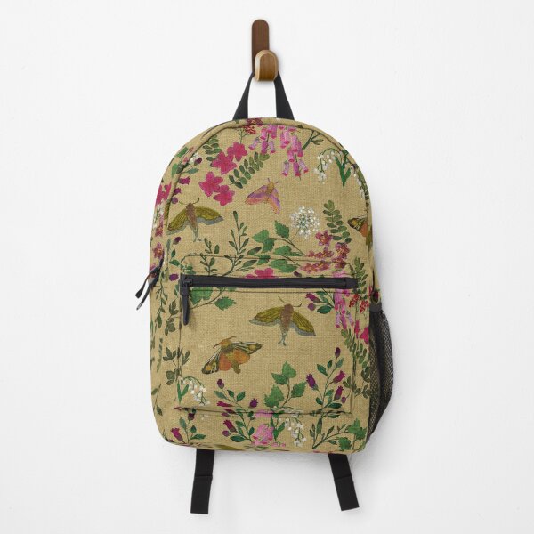 Item preview, Underworld Garden {Linen} Moths Floral designed and sold by Cecilia Mok.