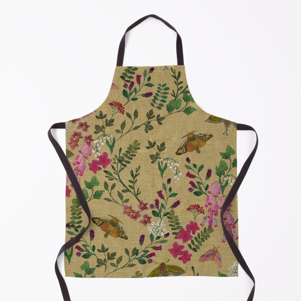 Aperçu de l'œuvre Underworld Garden {Linen} Papillons de nuit Floral créée et vendue par Cecilia Mok.