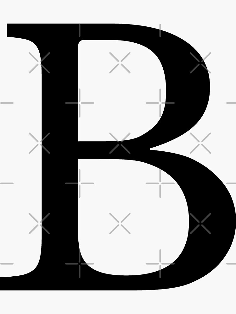 "Letter B - Black Color" Sticker For Sale By FunStudio | Redbubble