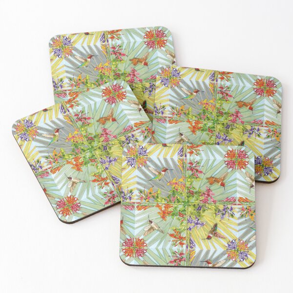 Item preview, 4 American Hummingbirds Mirror Dazzle Mandala designed and sold by HummingbirdPics.