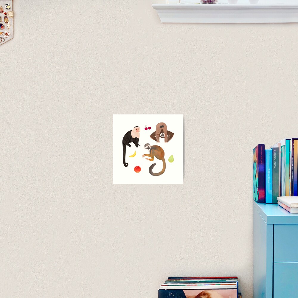 Monkeys & Fruits Art Print