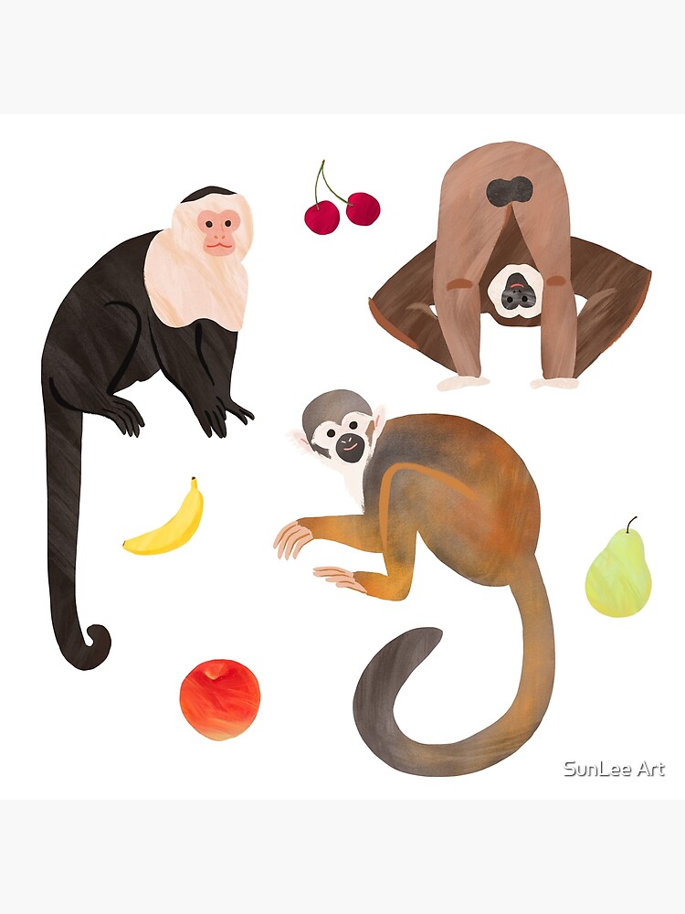 Monkeys & Fruits by sunleeart