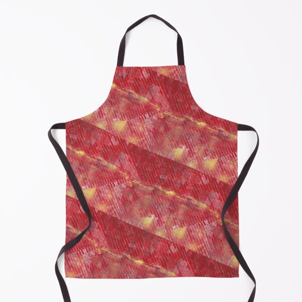 Item preview, Striped Red Orange Monoprint designed and sold by pear-la.