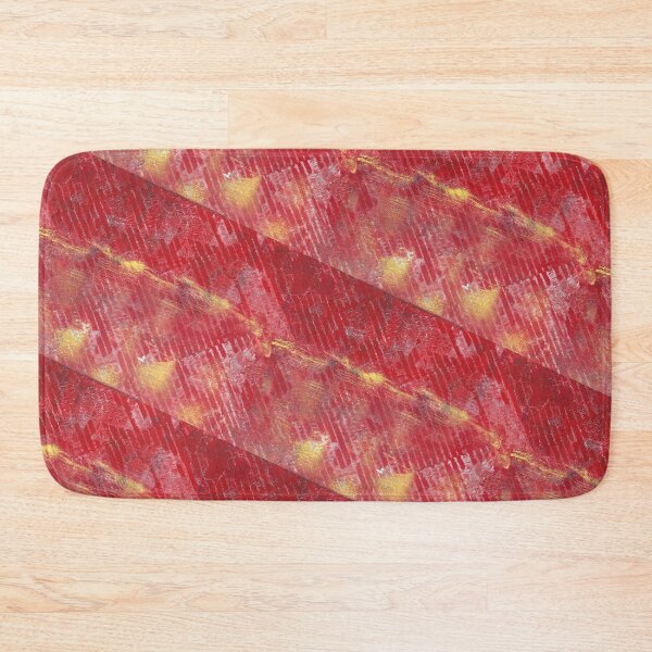 Item preview, Striped Red Orange Monoprint designed and sold by pear-la.