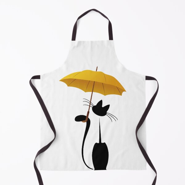 Item preview, Cartoon Cat With Yellow Umbrella designed and sold by KA DESIGNS.