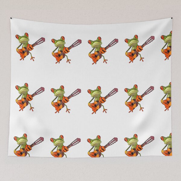 Item preview, Cartoon Frog Playing Guitar Country designed and sold by triangle-studio.