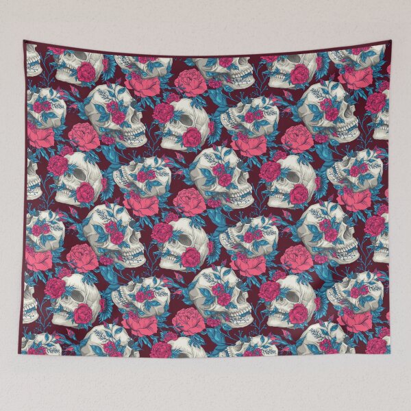 Item preview, Floral Skull Pattern  designed and sold by EclairVanilla.