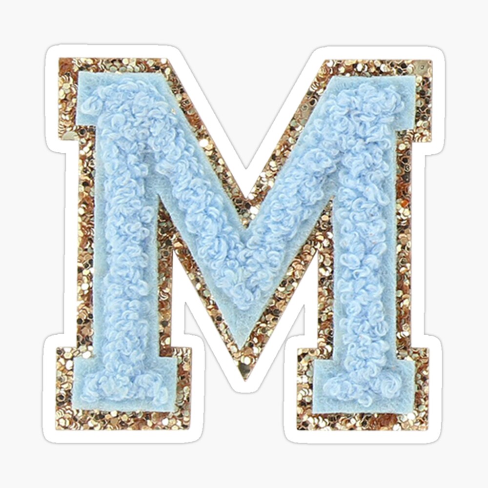 Preppy Blue Varsity Letter M | Sticker