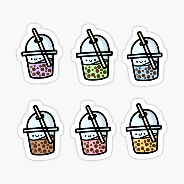 Boba Sticker Pack Sticker By Sugadoodles Redbubble