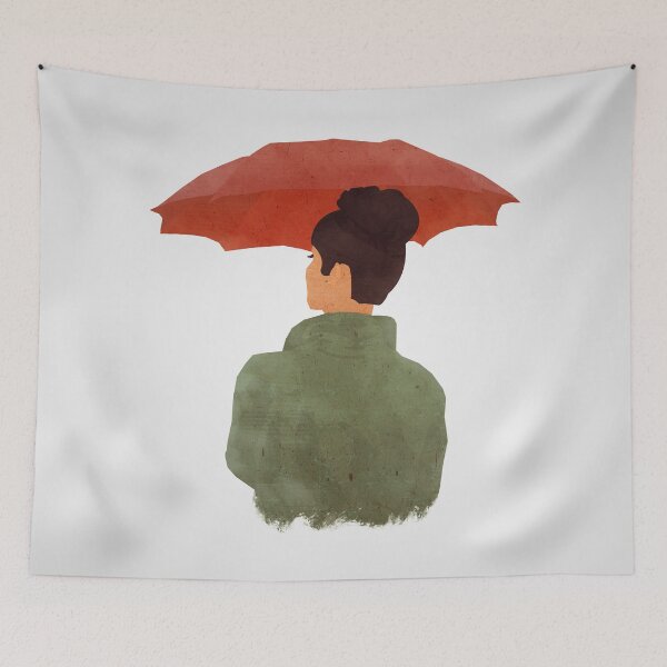 Item preview, Red umbrella designed and sold by alienrabbit.