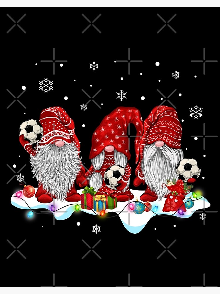 Three Gnomes In Red Costume Christmas Gift X-Mas Funny T-Shirt