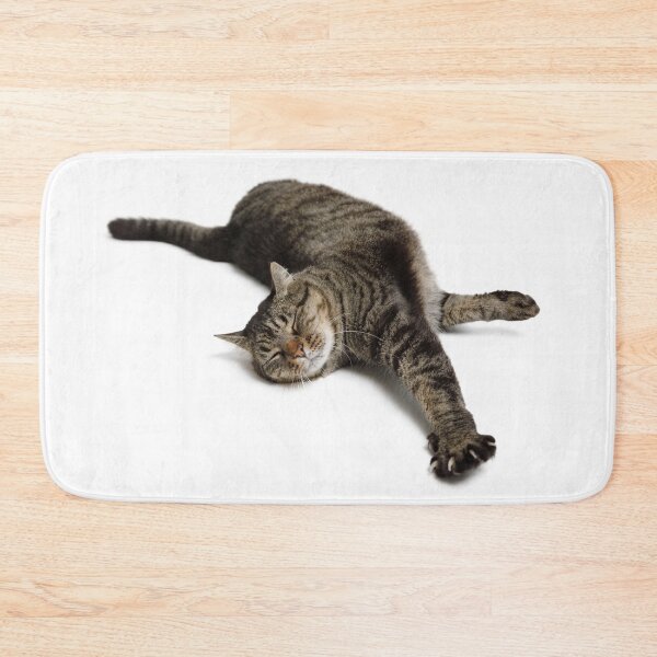 Item preview, Adorable Tabby Cat Stretching designed and sold by Leslie Banks.