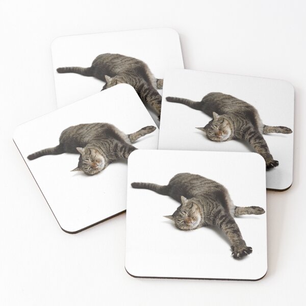 Item preview, Adorable Tabby Cat Stretching designed and sold by Leslie Banks.