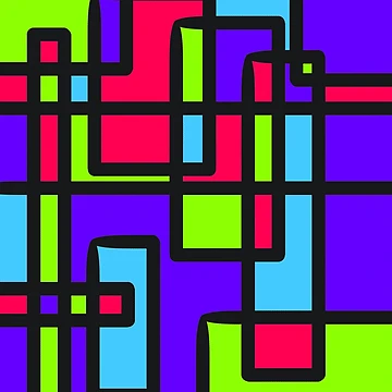 Artwork thumbnail, Multicolor Unique Mod Color Block Geographic Pattern by ChromaticAddict