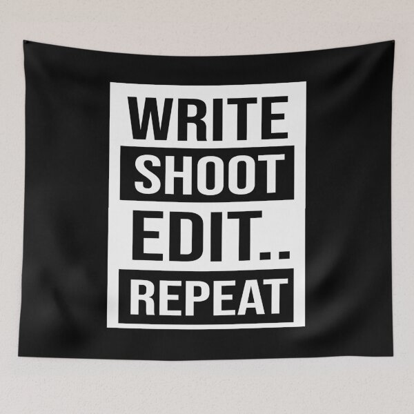 Item preview, Write Shoot Edit Repeat Funny Filmmaker  designed and sold by Tema EL.