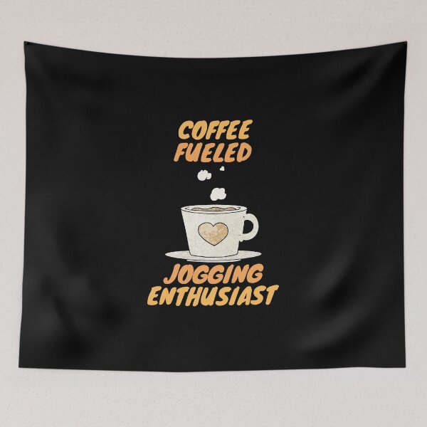 Item preview, coffee fueled jogging enthusiast designed and sold by SnowballStep.