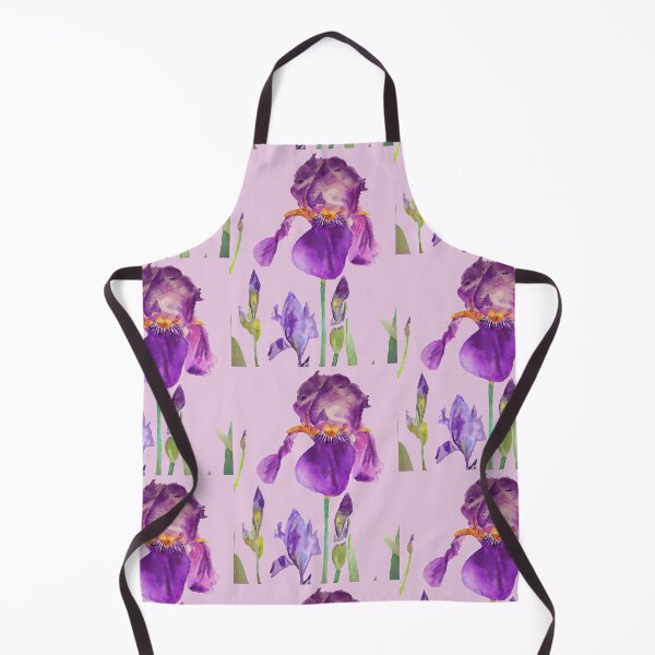 Item preview, Iris Watercolor Painting - Elegant Purple on Lilac Pink designed and sold by Sarah  Rajkotwala.