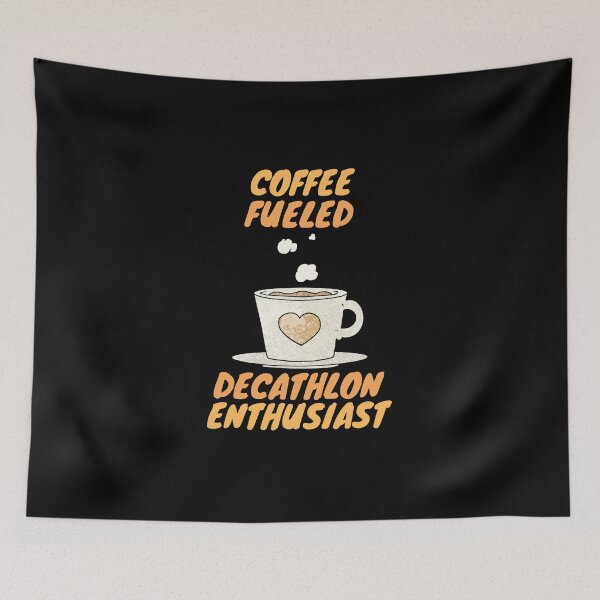 Item preview, coffee fueled decathlon enthusiast designed and sold by SnowballStep.