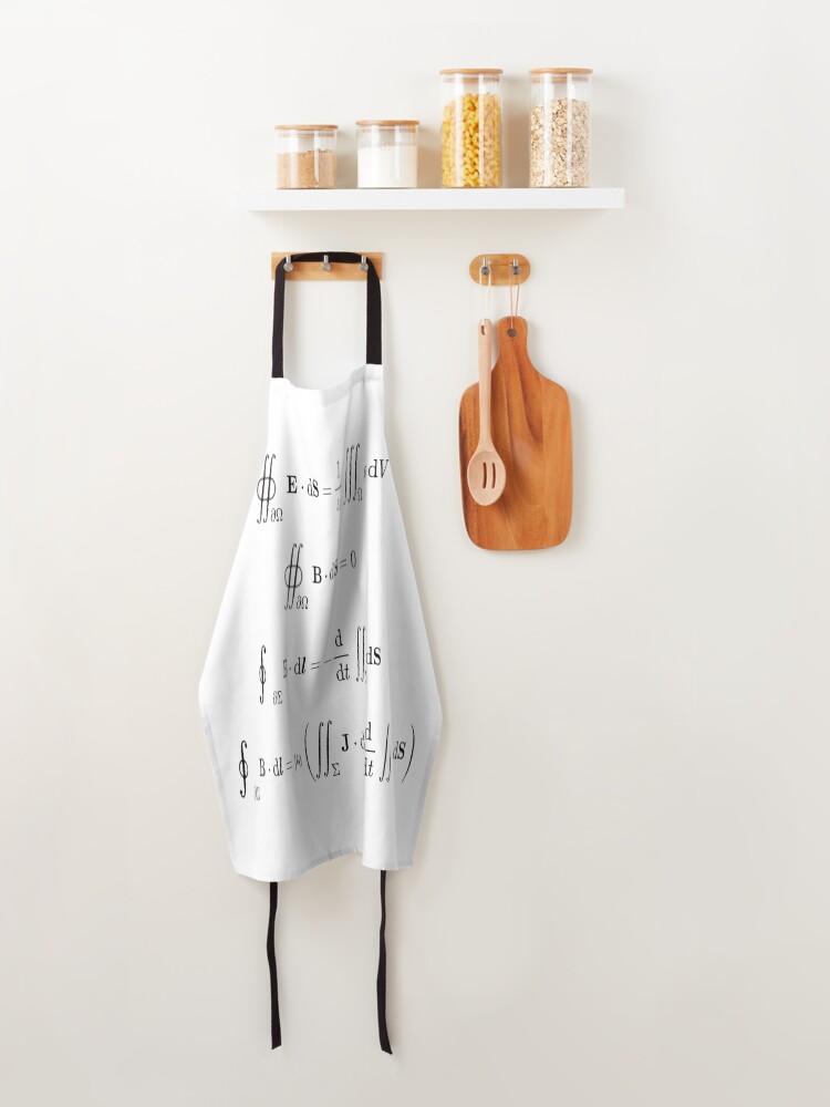 Alternate view of Maxwell's equations, #Maxwells, #equations, #MaxwellsEquations, Maxwell, equation, MaxwellEquations, #Physics, Electricity, Electrodynamics, Electromagnetism Apron