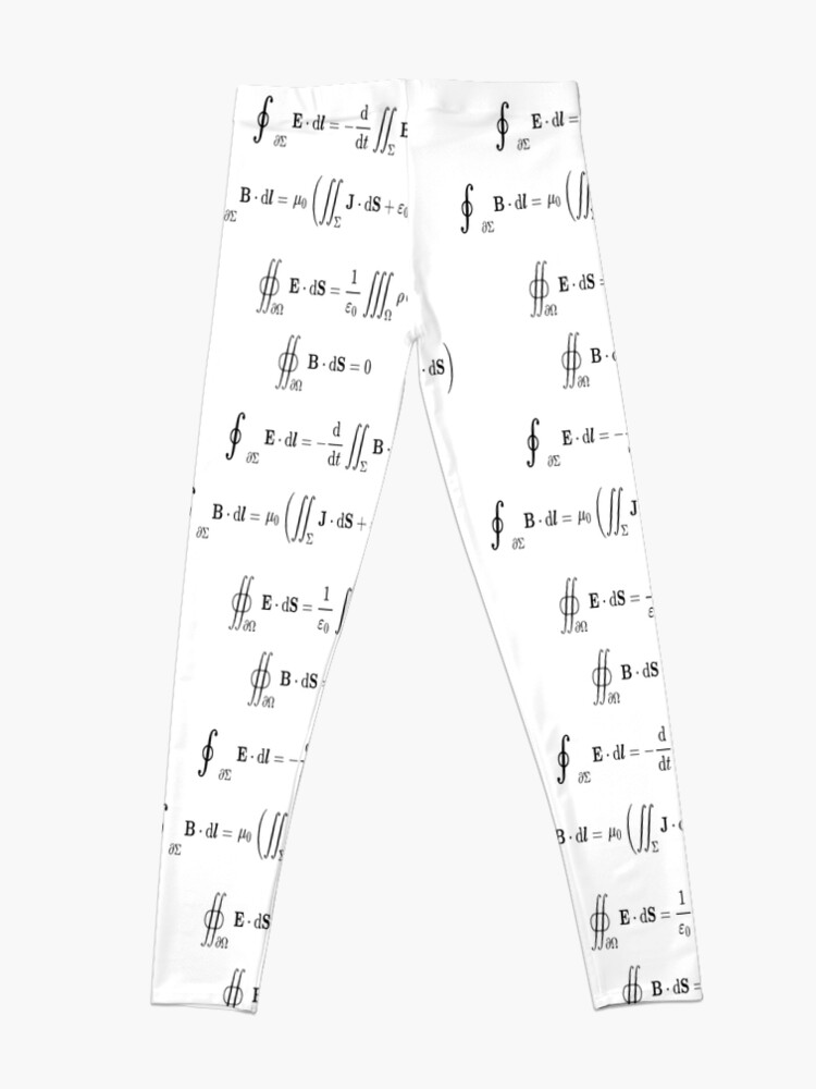 Alternate view of Maxwell's equations, #Maxwells, #equations, #MaxwellsEquations, Maxwell, equation, MaxwellEquations, #Physics, Electricity, Electrodynamics, Electromagnetism Leggings