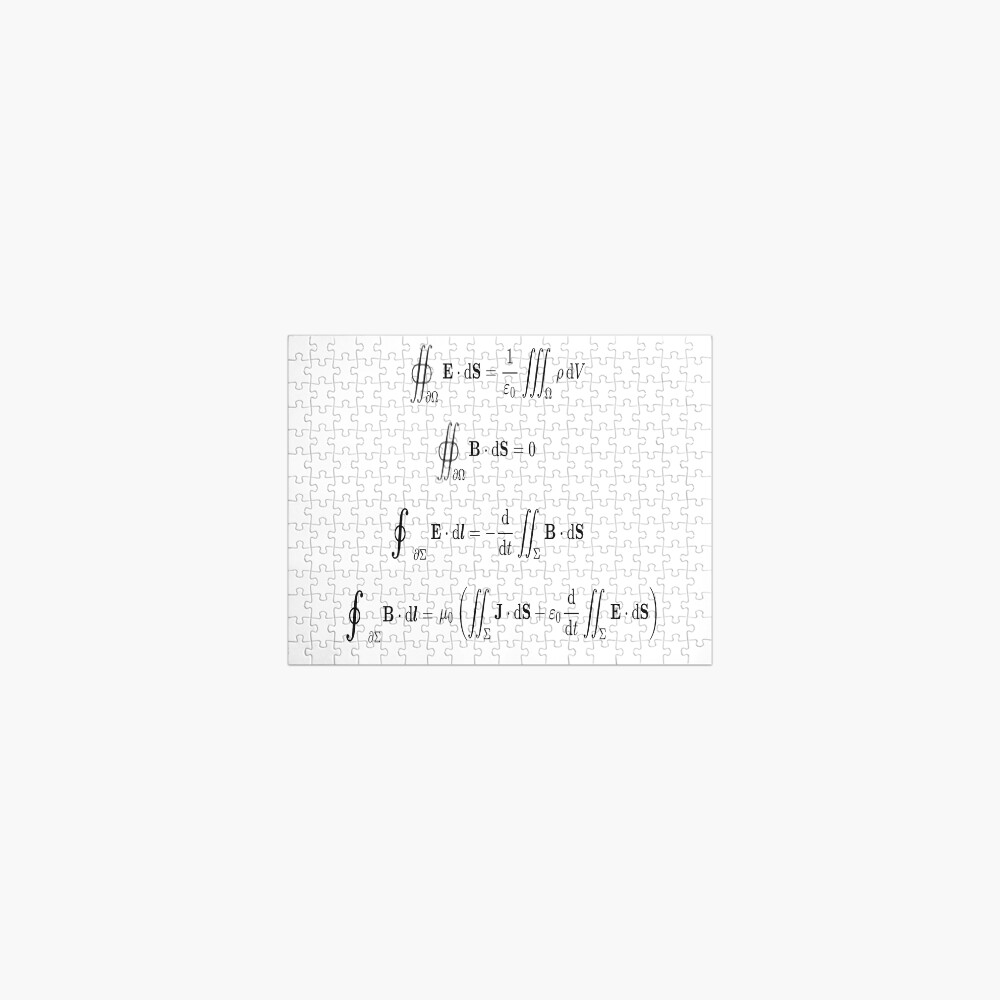 Maxwell's equations, #Maxwells, #equations, #MaxwellsEquations, Maxwell, equation, MaxwellEquations, #Physics, Electricity, Electrodynamics, Electromagnetism Jigsaw Puzzle