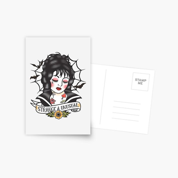 Tattoo Style Lydia Deetz Postcard