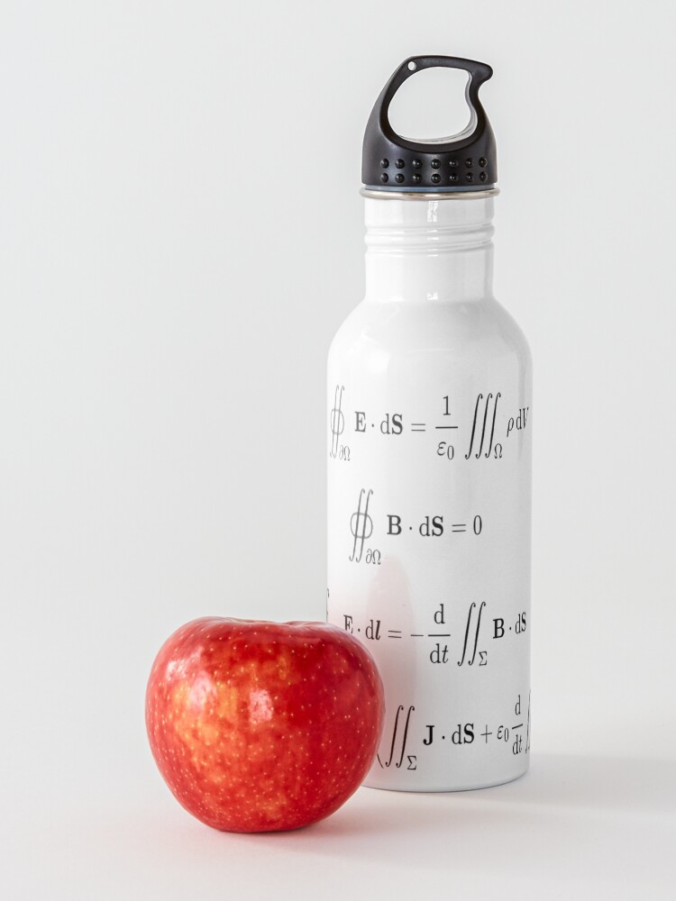Alternate view of Maxwell's equations, #Maxwells, #equations, #MaxwellsEquations, Maxwell, equation, MaxwellEquations, #Physics, Electricity, Electrodynamics, Electromagnetism Water Bottle