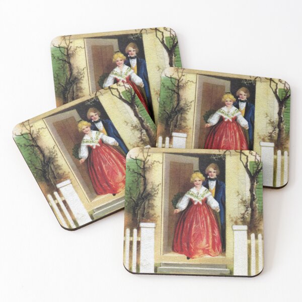 Item preview, Couple At Front Door on Christmas Day designed and sold by fenneltea.