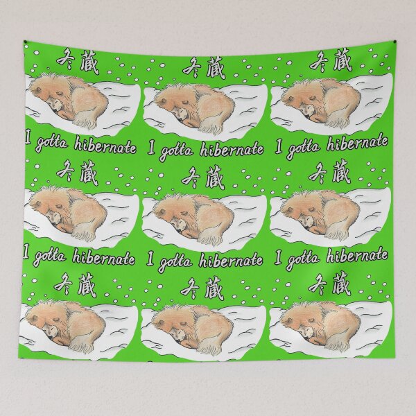 Item preview, I Gotta Hibernate Chinese Calligraphy Kanji Chow Dog Winter designed and sold by AliceXueTrp.