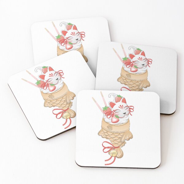 Item preview, Taiyaki Ice cream Kitsune Cat designed and sold by blue-loulou.