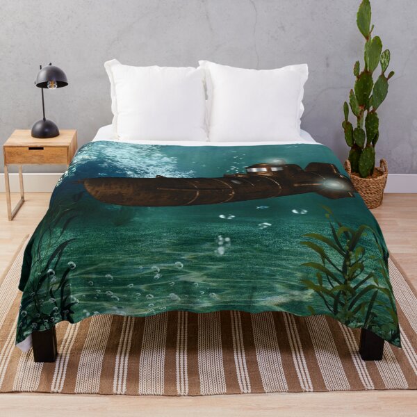 Item preview, Awesome submarine in the deep ocean designed and sold by nicky2342.