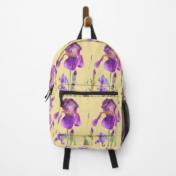Item preview, Iris Watercolor Painting - Elegant Purple on Lemon Yellowa designed and sold by Sarah  Rajkotwala.