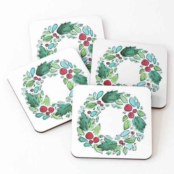 Item preview, Holly Berry Wreath designed and sold by EmDamArt.