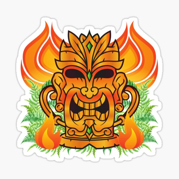 Item preview, Tiki Head Flames and Laughing designed and sold by SloganExpress.